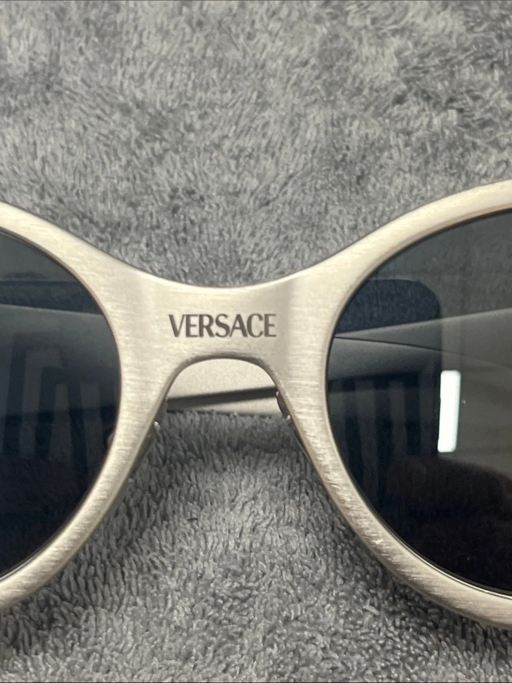 Versace Silver Sunglasses Sleek Modern Design